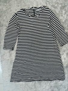 Striped A-line Dress