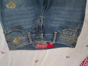 y2k inspired golden touch jeans