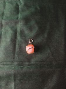 Gemstone Pendant Aventurine Brass Silver Polish