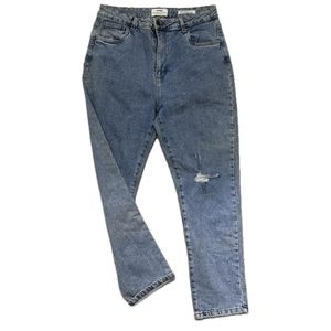 blue denim jeans straight fit