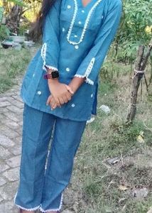 Woman blue cord set upto xxxl