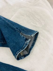 Blue Denim Jeans straight slim