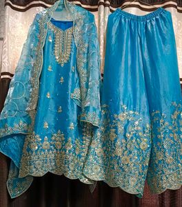 Beautiful Teal Kurta Set with Dupatta🩵💙
