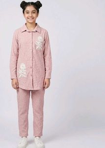 Girls Pink Quilted Set