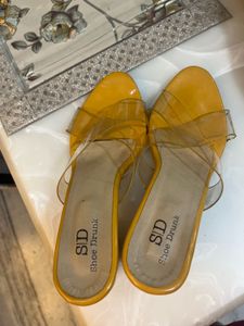 Women's Yellow Slides