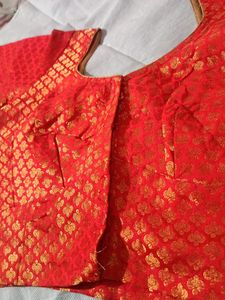 Red And Golden Wonderful Banarsi Blouse 😍✨