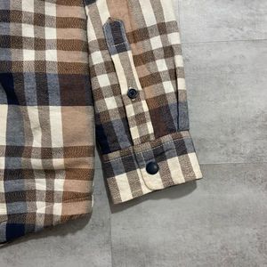 Men's Plaid Flannel Lined Shirt Jacket