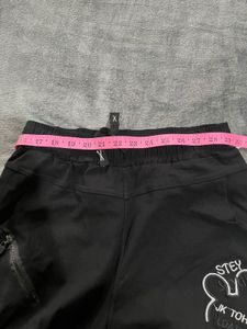 Black Graphic Print Pants