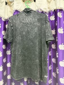 Gray Washed Short Sleeve Shirt