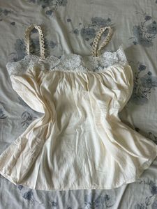 Vintage Lace Trim Cami Top