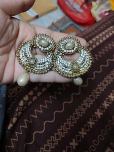 Elegant Pearl &amp; Crystal Earrings✨😍♥️