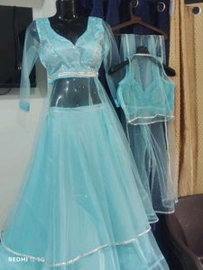Stunning Sky Blue Lehenga for Sale