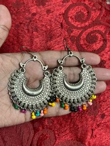 Boho Ethnic Jhumka rainbow Earrings
