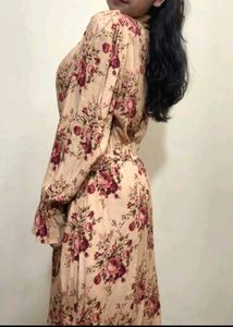 New Fresh Floral Print Mini Dress