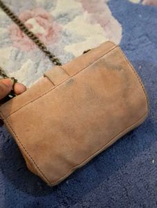 Chic Pink Suede Crossbody Bag