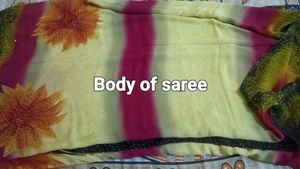 Vibrant Floral Print Saree