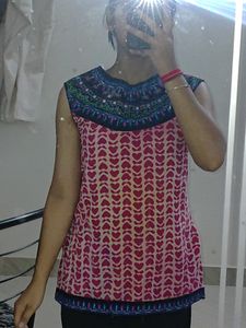 Embroidered Heart Print Kurta