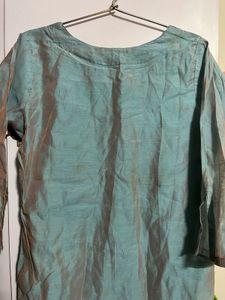 Light Blue Embroidered Kurta