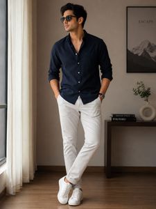 Men's Casual Chinos - Light Grey