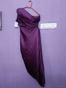 Asymmetrical One-Shoulder Pleated Dress