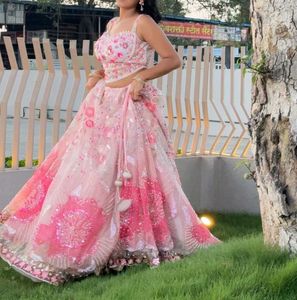 Blossom Mist Pdp Lehenga with Sequin and Bead Work