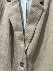 Beige Corduroy blazer with trouser