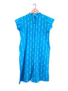 Blue Printed Kurta (Women's)