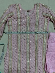 SHIFFON SHIRT,GRARA WITH NET DUPPATTA