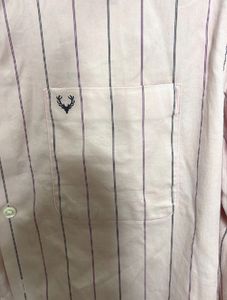 Allen Solly Pink Striped Formal Shirt Men