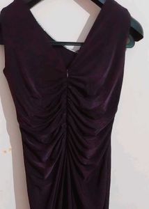 New Cocktail Party Slit Gown With Price Tag