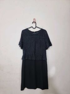 Lace Peplum Dress (Imported)