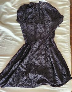 Black Collared Fit &amp; Flare Dress with Cutouts