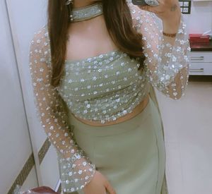 Crop Top &amp; fishcut Skirt Set