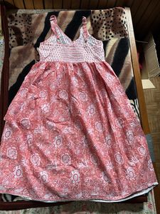 Cute Pink Floral Print Dress