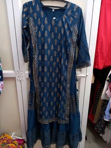 Smart Trendy FLARED KURTA   One Sleeves Print Is F