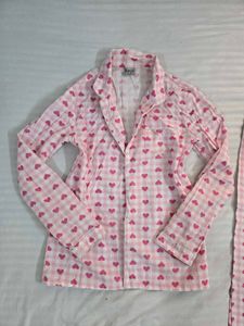 Cute Pink Heart Pajama Set 12 to 14yrs