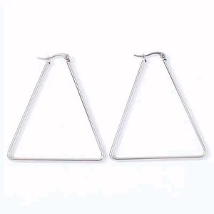 Geometric Triangle Hoop Earrings