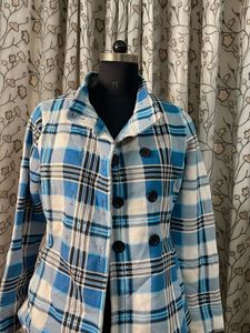 Stylish Plaid Double-Breasted Jacket