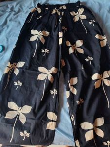 Navy Blue Kurta with Floral Print