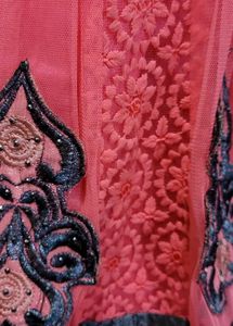 Embroidered Net Anarkali Churidar Kurta