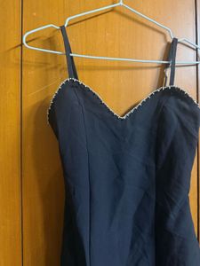 Zara Black Beaded Mini Dress