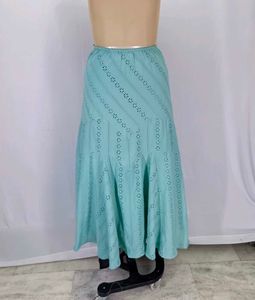 Boho Eyelet Maxi Skirt