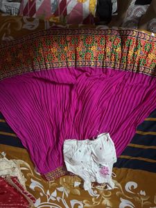 Navratri chaniya choli pink and white