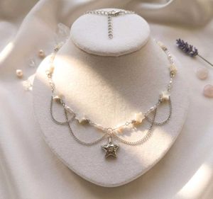 Y2k Star & Pearl Dainty Necklace