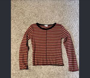 Zara Striped Ribbed Top