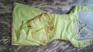 Elegant Lime Green Embroidered Salwar Kameez