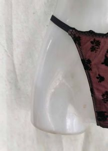 Sheer Floral Thong Panty