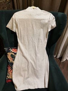 Light Grey Ribbed Mock Neck Top
