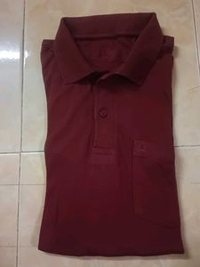 Men's Burgundy Polo Shirt