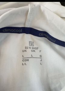 Adidas White Cropped Hoodie